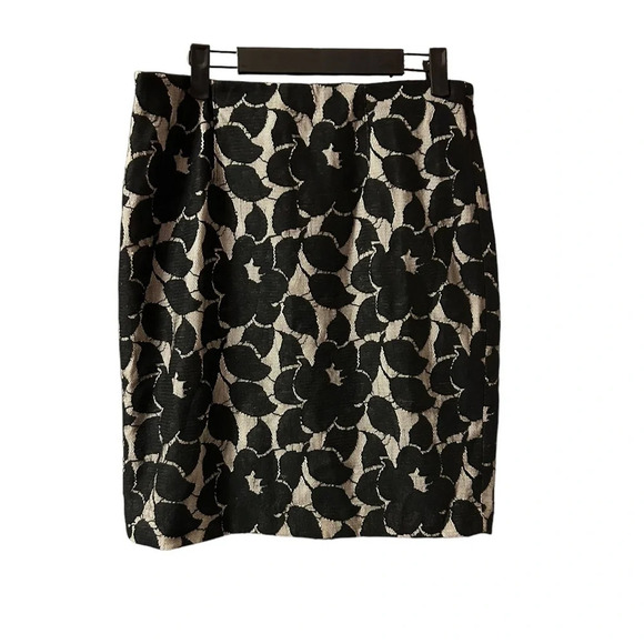 CALVIN KLEIN FLORAL LACE OVERLAY PENCIL SKIRT - Picture 1 of 4